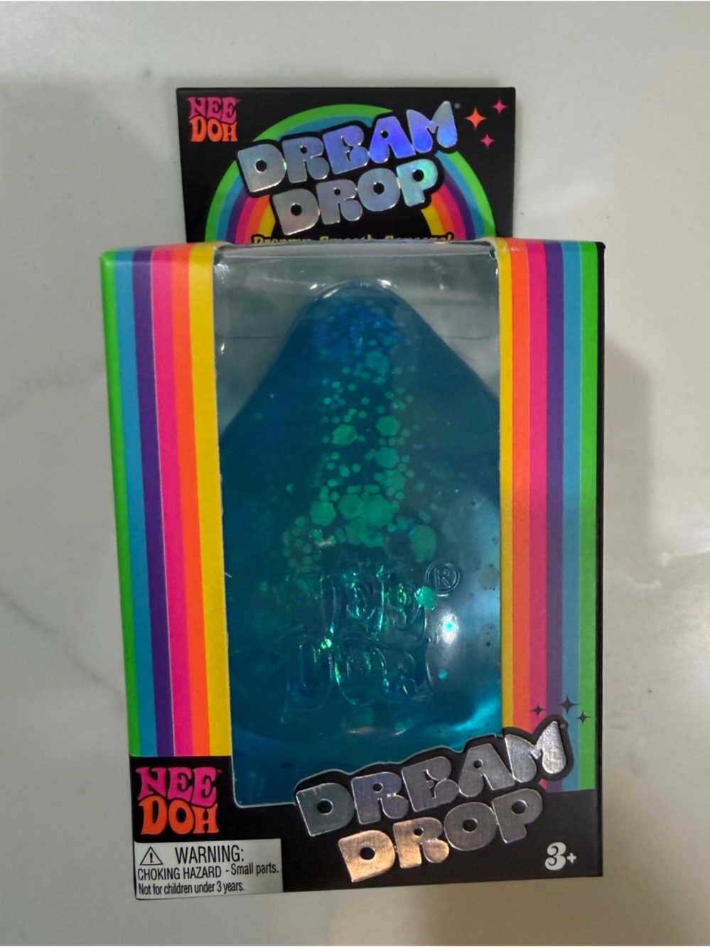 Schylling NEEDOH Dream Drop with splash stand, Blue, NIB, never opened - rare